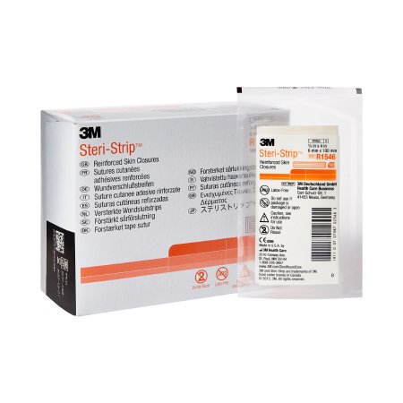Strips Skin Closure Steri-Strip™ 1/4 X 4 Inch Nonwoven Material Reinforced Strip White (50/BX 4BX/CS) by Solventum Corporation  ID R1546